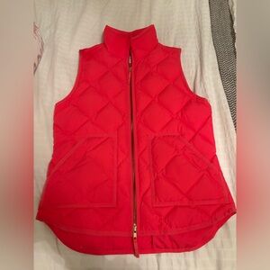 J. Crew Vibrant Pink Quilted Vest